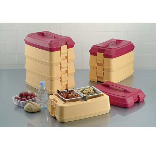 Boîte Repas Isotherme Inox 3 étages avec couverts - Gadgets de Cuisine